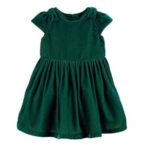 Carter’s Baby Girl’s Velvet Holiday Dress, Green